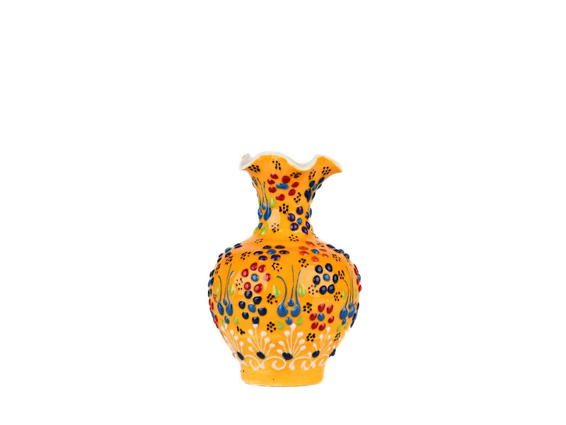 10 cm Turkish Ceramic Vase Dantel Yellow Ceramic Sydney Grand Bazaar Design 1 
