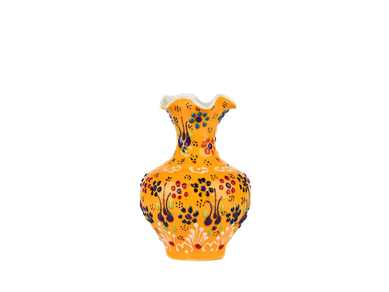 10 cm Turkish Ceramic Vase Dantel Yellow Ceramic Sydney Grand Bazaar Design 2 
