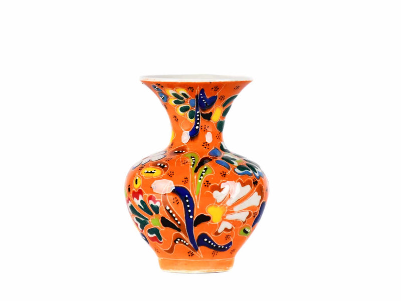 10 cm Turkish Ceramic Vase Flower Orange Ceramic Sydney Grand Bazaar Design 3 
