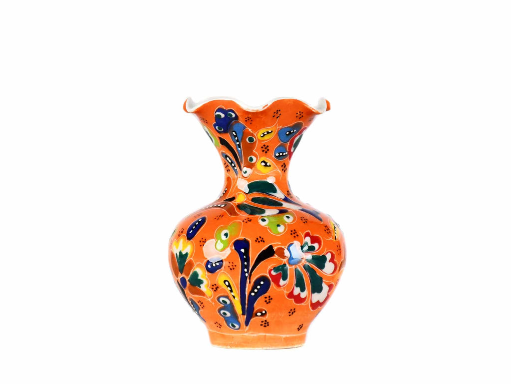 10 cm Turkish Ceramic Vase Flower Orange Ceramic Sydney Grand Bazaar Design 1 