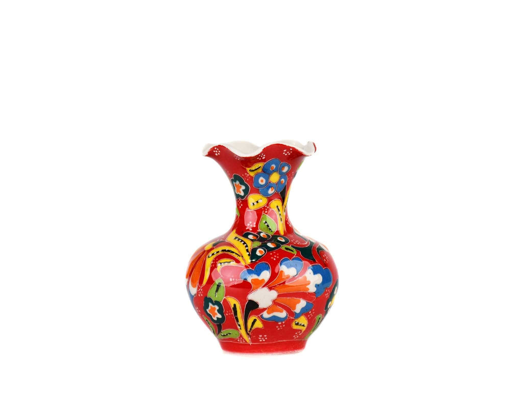 10 cm Turkish Ceramic Vase Flower Red Ceramic Sydney Grand Bazaar Design 1 