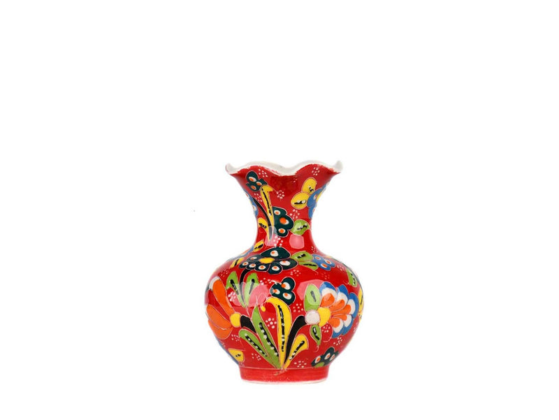 10 cm Turkish Ceramic Vase Flower Red Ceramic Sydney Grand Bazaar Design 2 