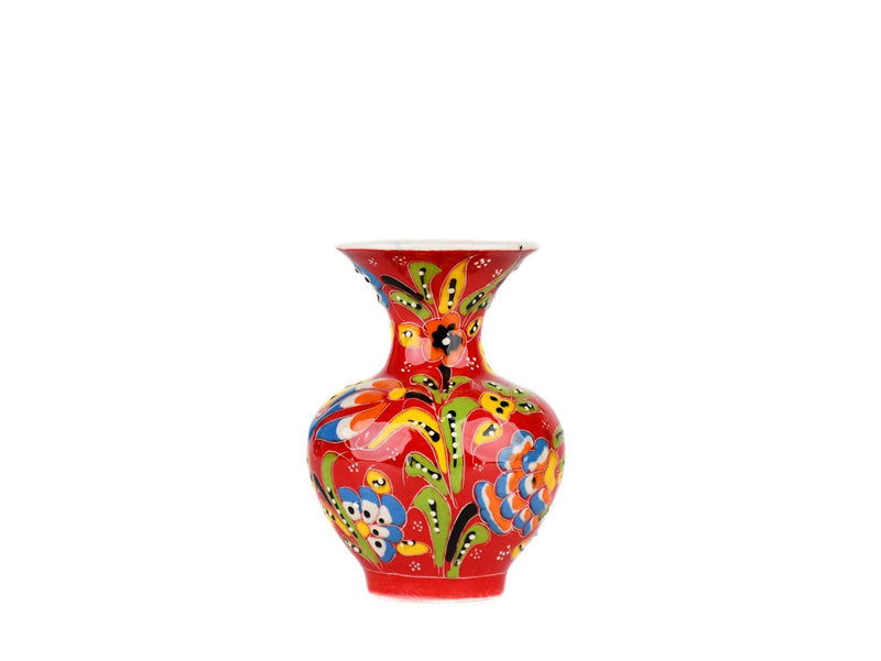 10 cm Turkish Ceramic Vase Flower Red Ceramic Sydney Grand Bazaar Design 3 