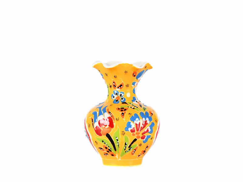 10 cm Turkish Ceramic Vase Flower Yellow Ceramic Sydney Grand Bazaar Design 2 