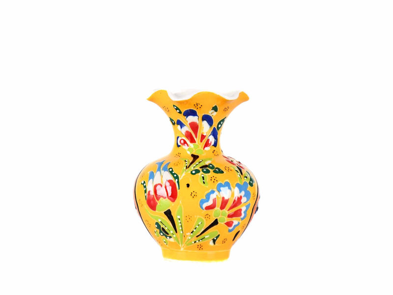 10 cm Turkish Ceramic Vase Flower Yellow Ceramic Sydney Grand Bazaar Design 1 