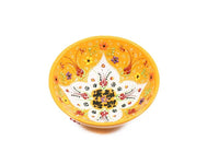 Handmade Turkish Ceramic Bowls Yellow Colour