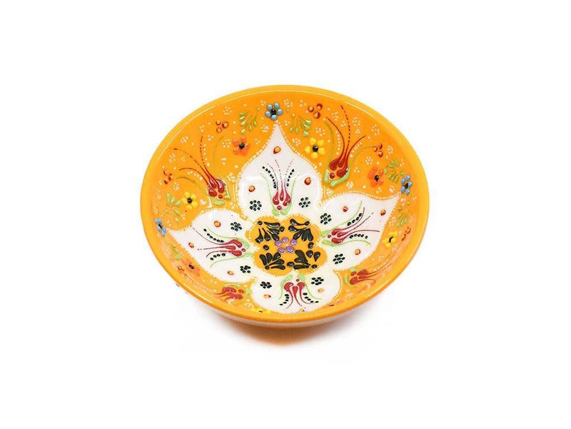 Handmade Turkish Ceramic Bowls Yellow Colour