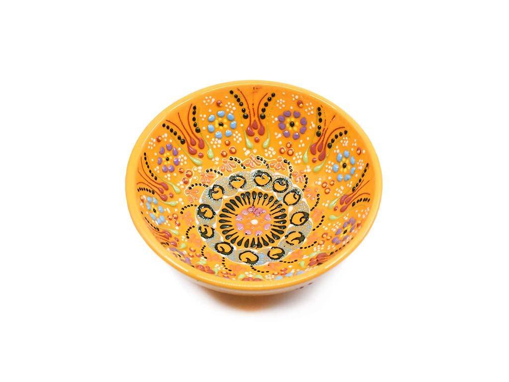 Handmade Turkish Ceramic Bowls Yellow Colour