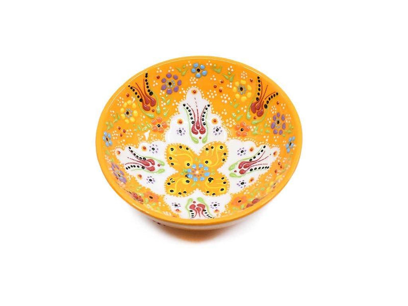 Handmade Turkish Ceramic Bowls Yellow Colour