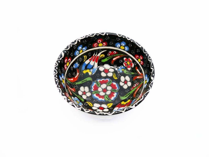 10 cm Turkish Bowls Flower Collection Black