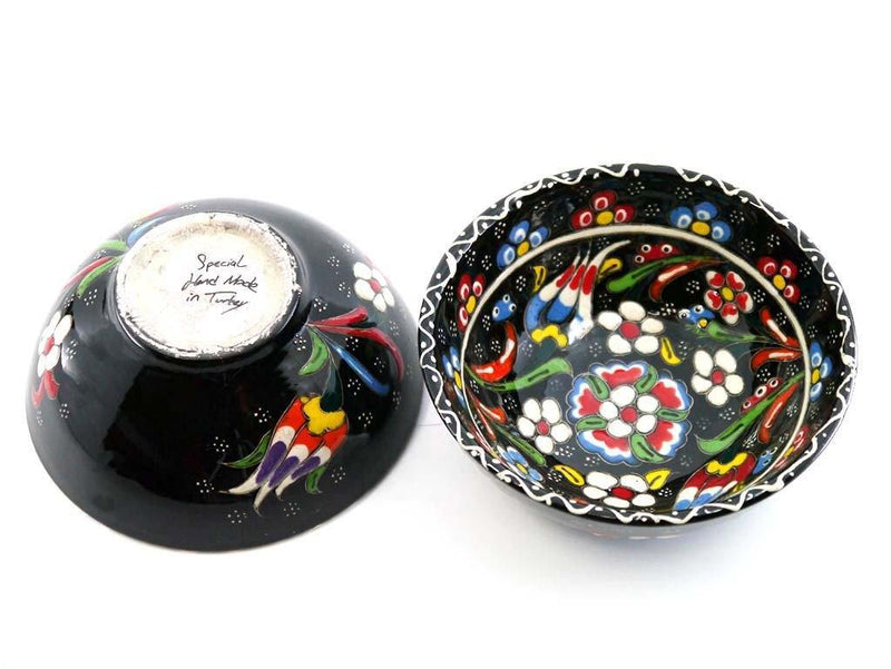 10 cm Turkish Bowls Flower Collection Black