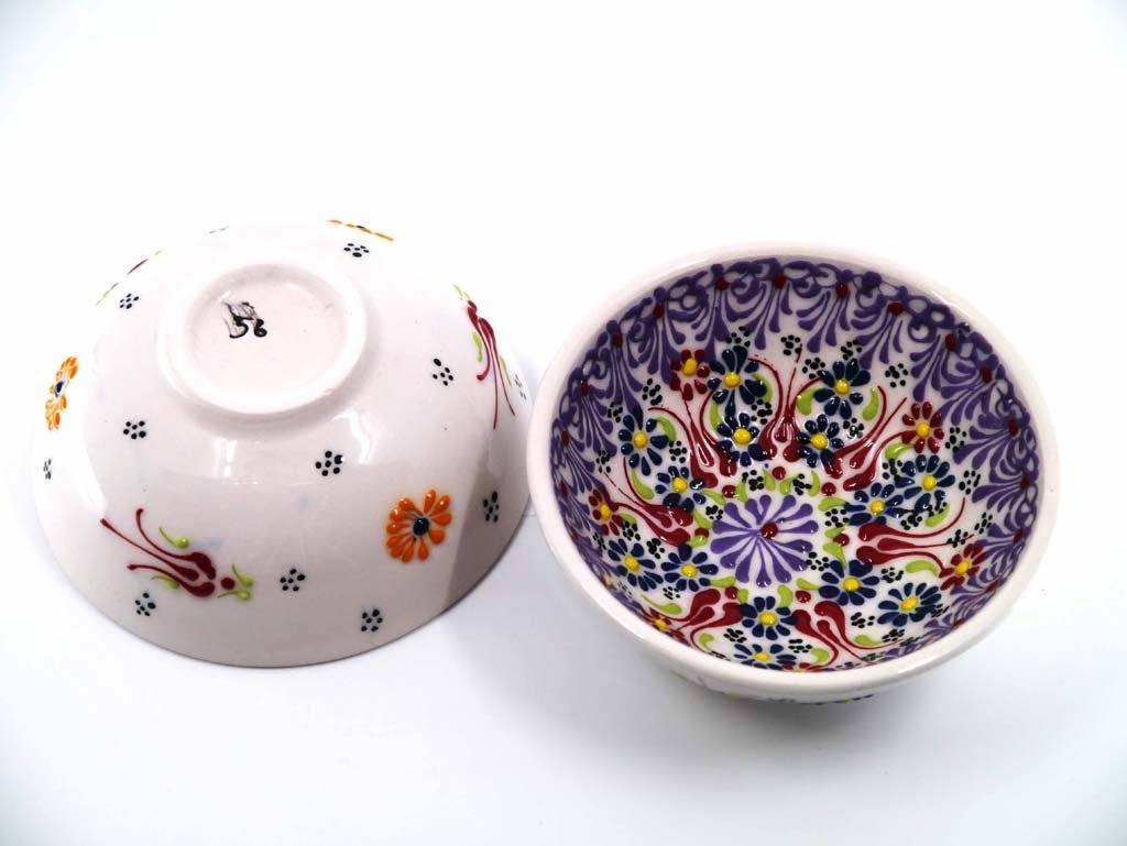 handmade Turkish bowls white back side