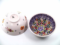 handmade Turkish bowls white back side