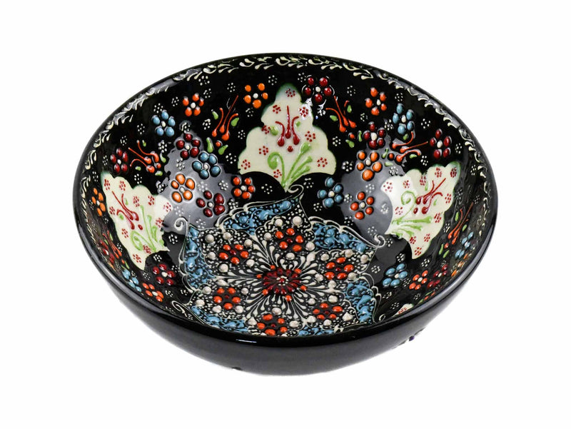 15 cm Turkish Bowls Dantel Collection Black Ceramic Sydney Grand Bazaar 3 