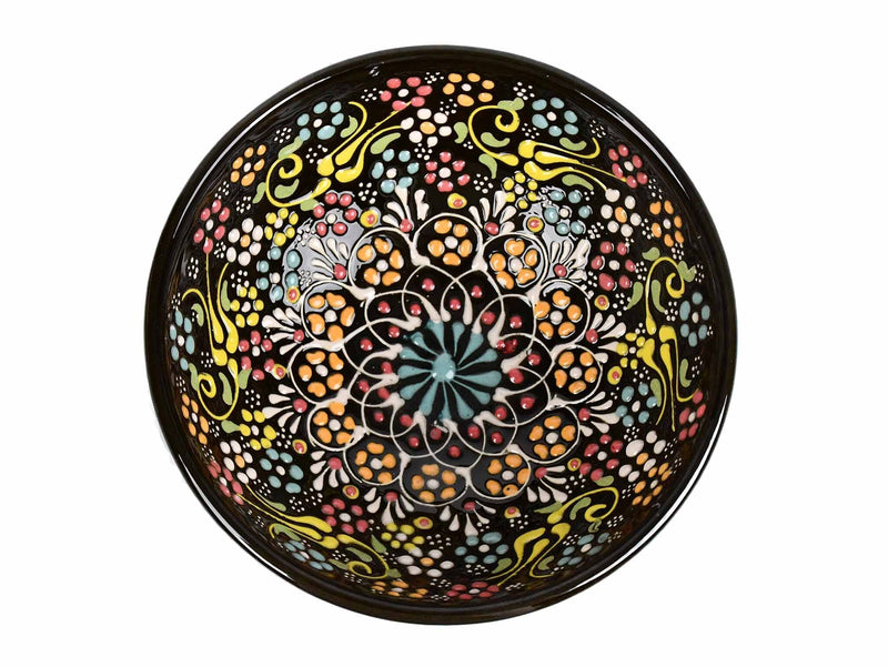 15 cm Turkish Bowls Dantel Collection Black Ceramic Sydney Grand Bazaar 