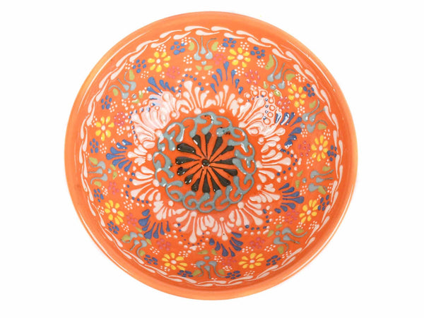 15 cm Turkish Bowls Dantel Collection Orange Ceramic Sydney Grand Bazaar 2 