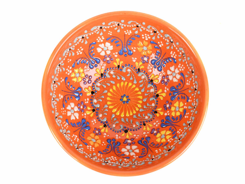 15 cm Turkish Bowls Dantel Collection Orange Ceramic Sydney Grand Bazaar 5 