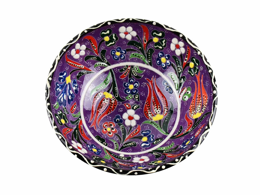 15 cm Turkish Bowls Flower Collection Purple Ceramic Sydney Grand Bazaar 1 