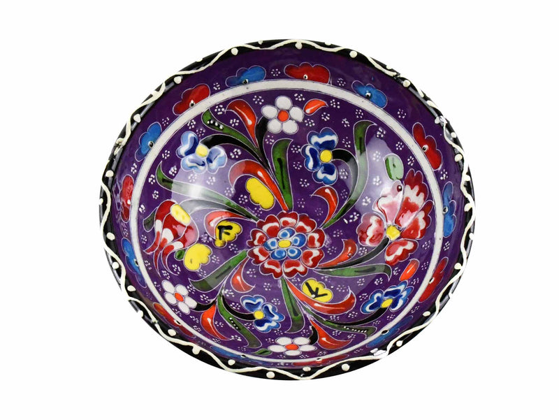 15 cm Turkish Bowls Flower Collection Purple Ceramic Sydney Grand Bazaar 4 