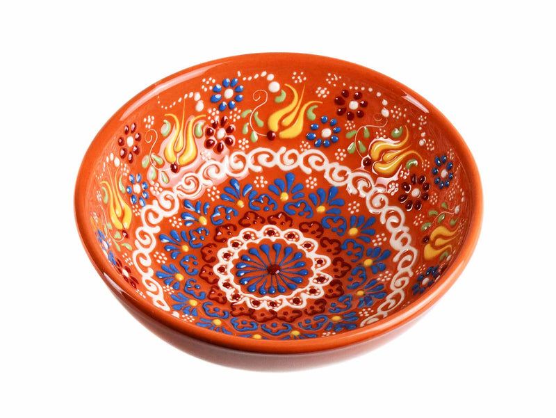 15 cm Turkish Bowls New Dantel Collection Orange Ceramic Sydney Grand Bazaar 