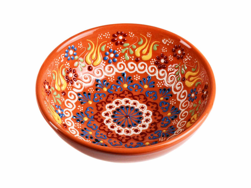 15 cm Turkish Bowls New Dantel Collection Orange Ceramic Sydney Grand Bazaar 