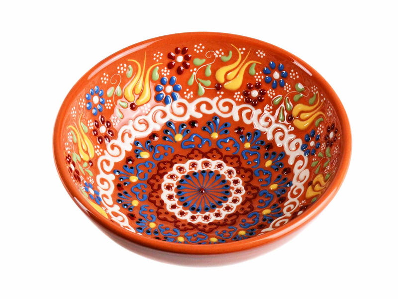 15 cm Turkish Bowls New Dantel Collection Orange Ceramic Sydney Grand Bazaar 