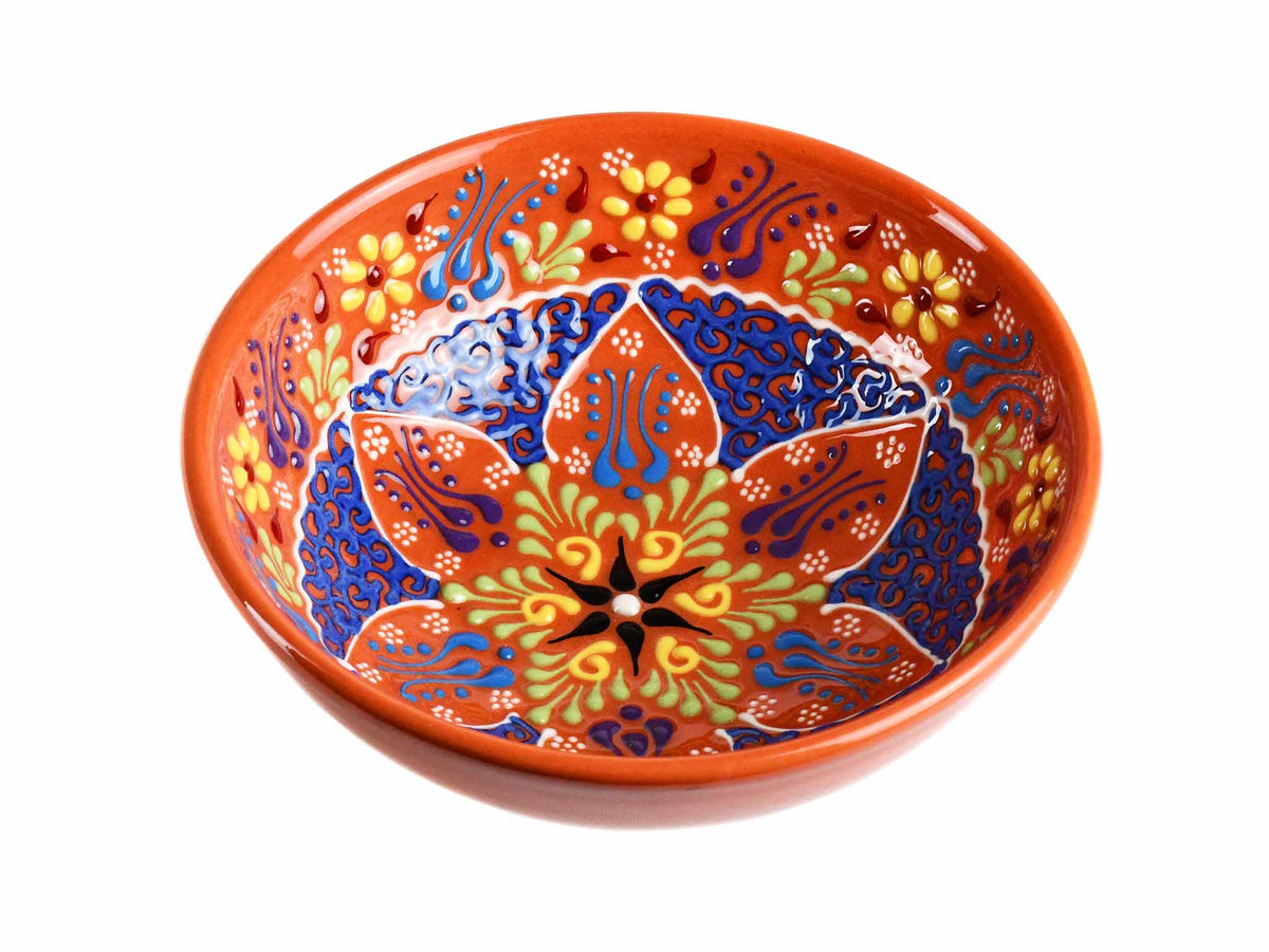15 cm Turkish Bowls New Dantel Collection Orange Ceramic Sydney Grand Bazaar 