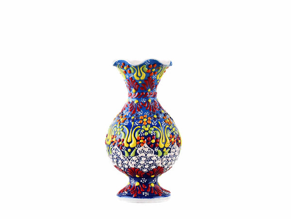 15 cm Turkish Ceramic Vase Dantel Blue Design 1 Ceramic Sydney Grand Bazaar 