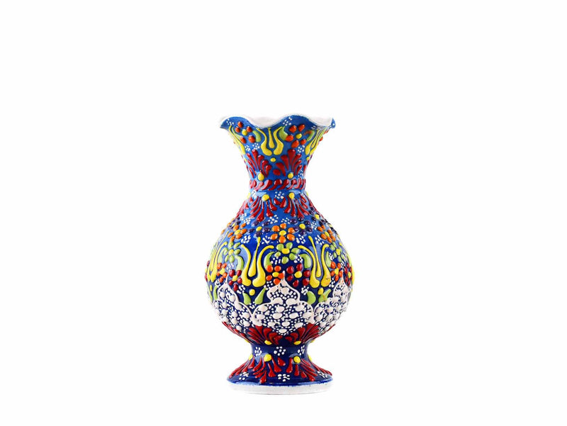 15 cm Turkish Ceramic Vase Dantel Blue Design 1 Ceramic Sydney Grand Bazaar 