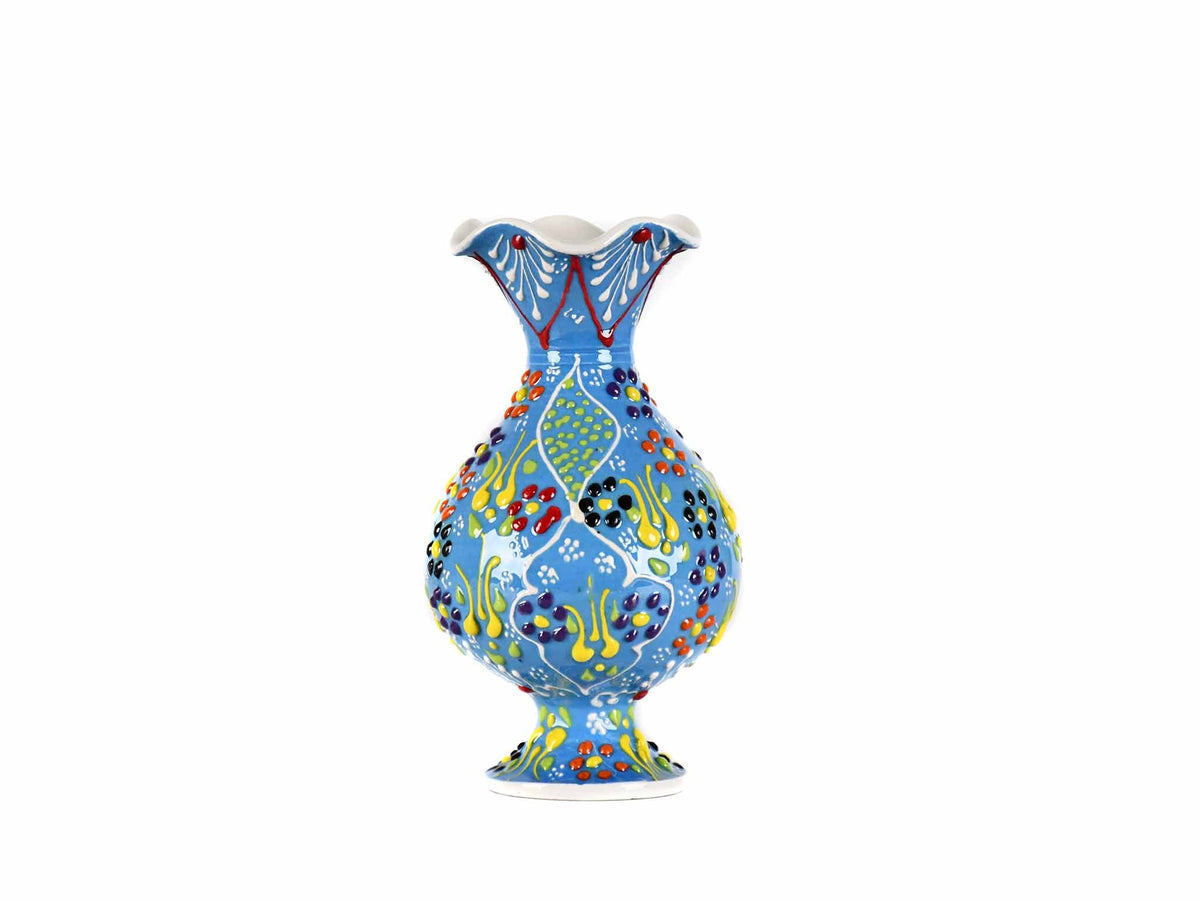 15 cm Turkish Ceramic Vase Dantel Light Blue Design 1 Ceramic Sydney Grand Bazaar 