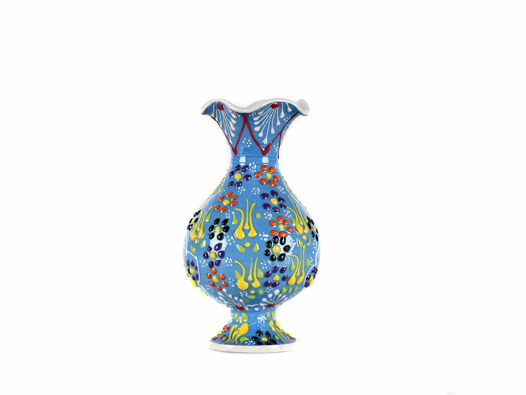 15 cm Turkish Ceramic Vase Dantel Light Blue Design 1 Ceramic Sydney Grand Bazaar 