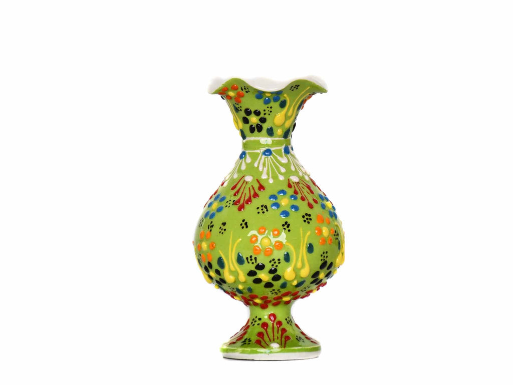 15 cm Turkish Ceramic Vase Dantel Light Green Ceramic Sydney Grand Bazaar 