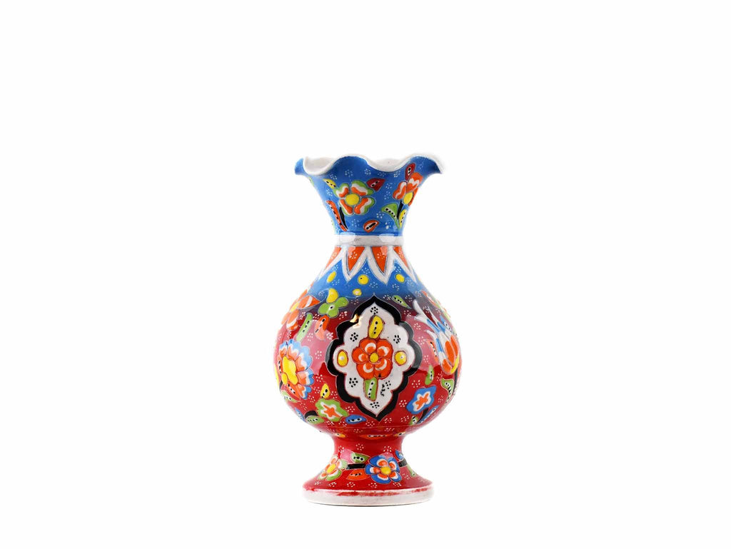 15 cm Turkish Ceramic Vase Flower Blue Red Ceramic Sydney Grand Bazaar 