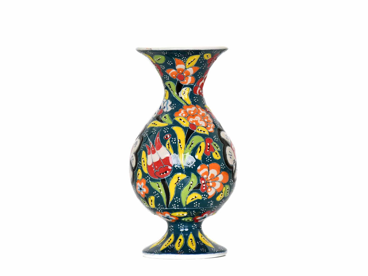 15 cm Turkish Ceramic Vase Flower Dark Green Design 1 Ceramic Sydney Grand Bazaar 