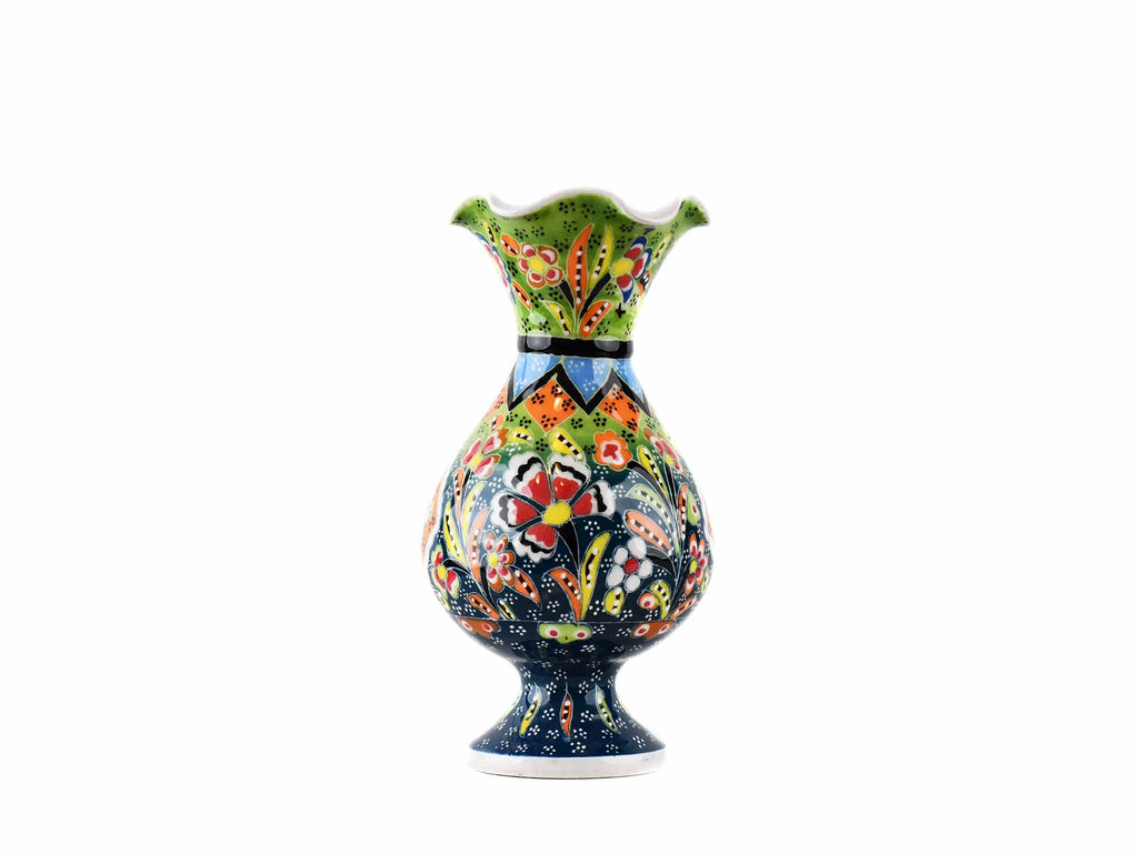 15 cm Turkish Ceramic Vase Flower Dark Green Design 3 Ceramic Sydney Grand Bazaar 