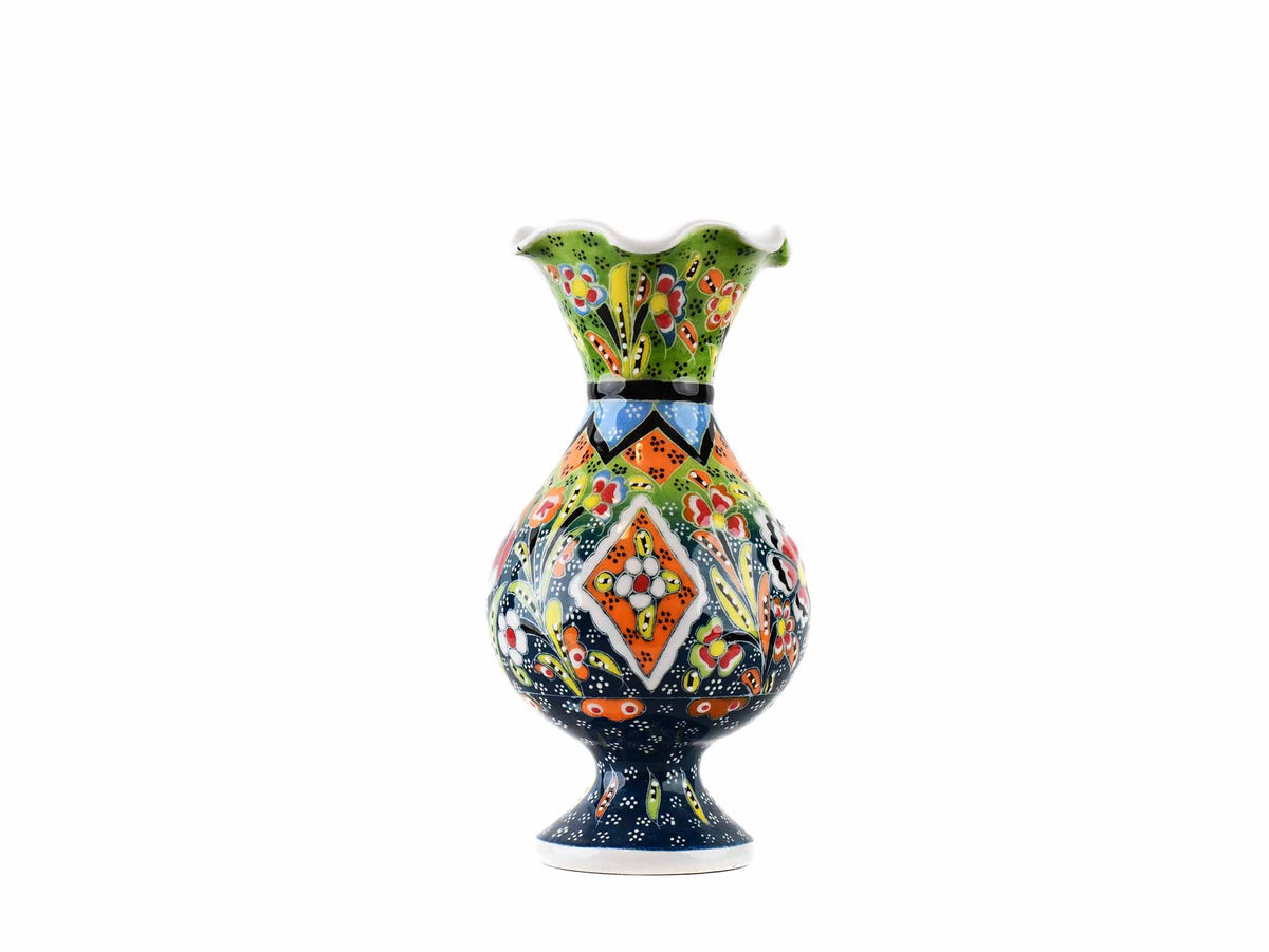 15 cm Turkish Ceramic Vase Flower Dark Green Design 3 Ceramic Sydney Grand Bazaar 