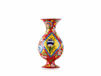 15 cm Turkish Vase Flower Collection Red Design 2 Ceramic Sydney Grand Bazaar 