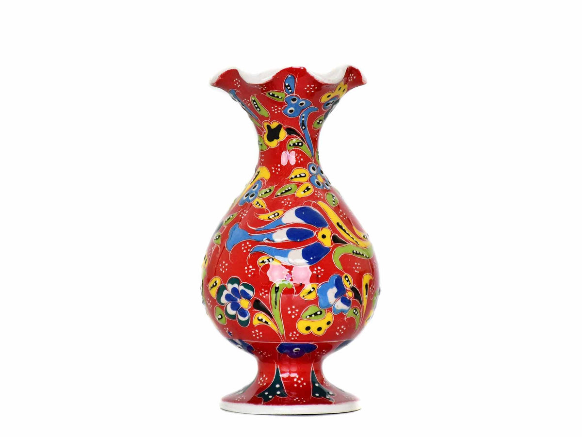 15 cm Turkish Vase Flower Collection Red Design 3 Ceramic Sydney Grand Bazaar 