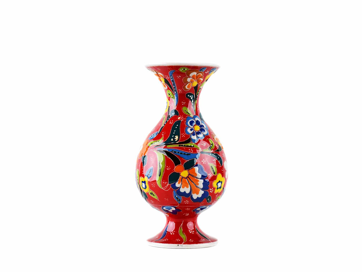 15 cm Turkish Vase Flower Collection Red Design 4 Ceramic Sydney Grand Bazaar 
