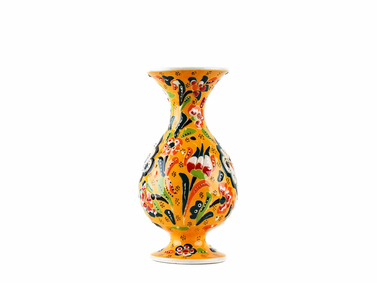 15 cm Turkish Vase Flower Collection Yellow Design 2 Ceramic Sydney Grand Bazaar 