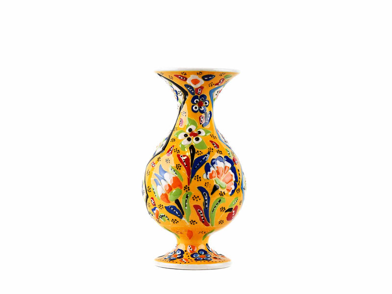 15 cm Turkish Vase Flower Collection Yellow Design 3 Ceramic Sydney Grand Bazaar 
