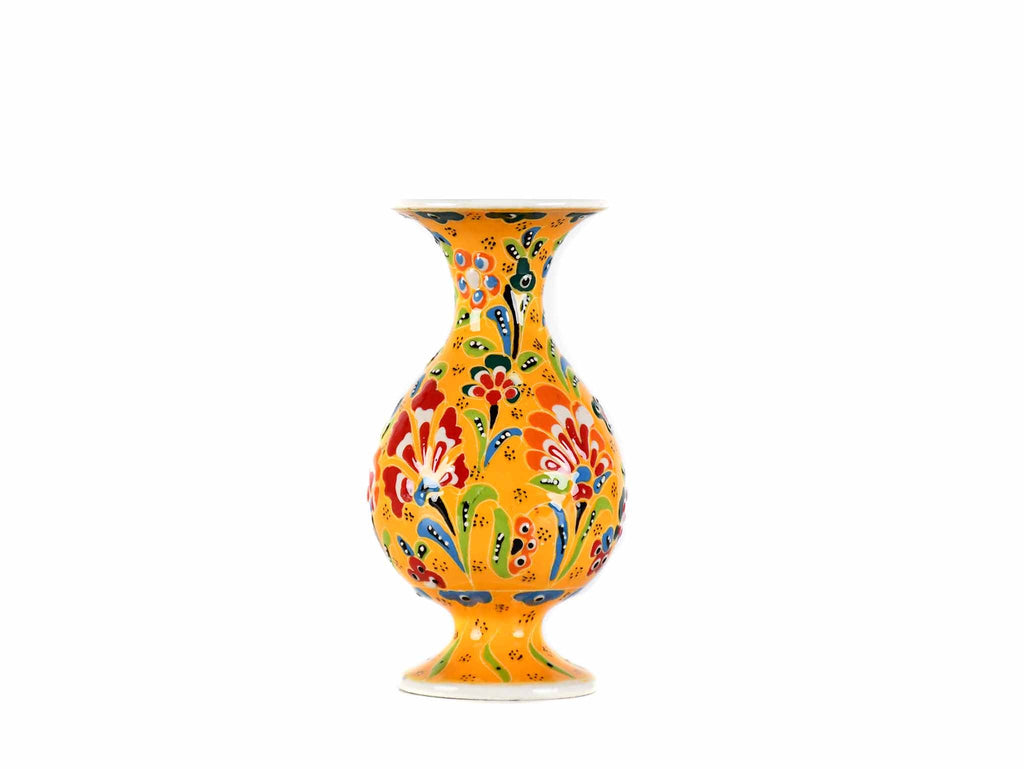 15 cm Turkish Vase Flower Collection Yellow Design 4 Ceramic Sydney Grand Bazaar 