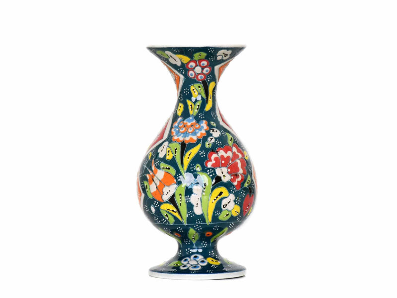 15 cm Turkish Vase Flower Green Design 6 Ceramic Sydney Grand Bazaar 