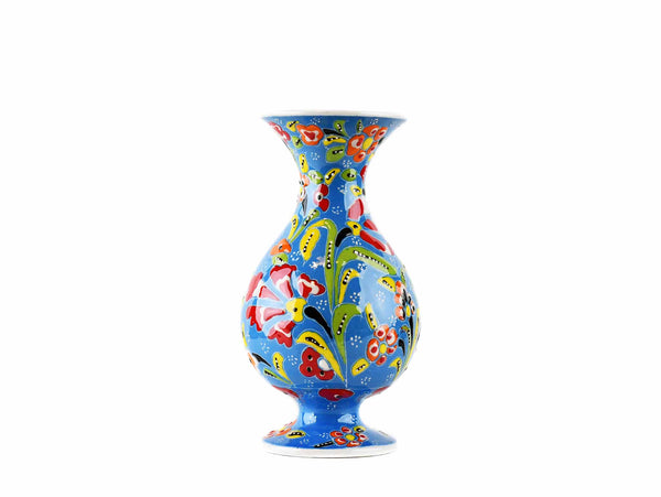 15 cm Turkish Vase Flower Light Blue design 1 Ceramic Sydney Grand Bazaar 