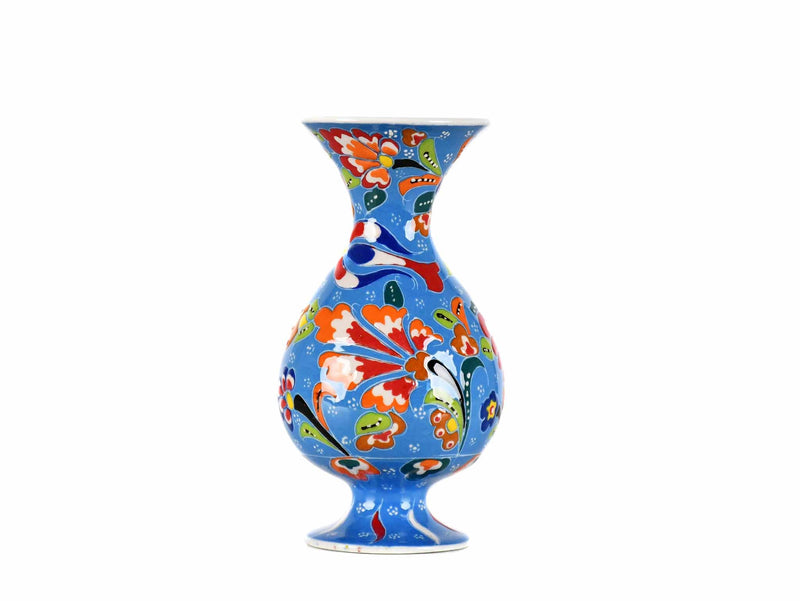 15 cm Turkish Vase Flower Light Blue Design 5 Ceramic Sydney Grand Bazaar 