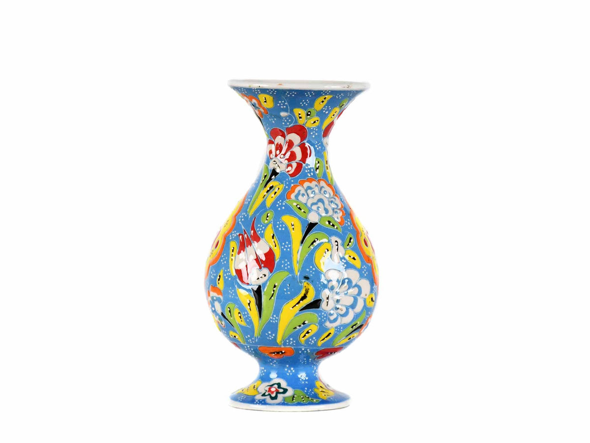 15 cm Turkish Vase Flower Light Blue Design 6 Ceramic Sydney Grand Bazaar 
