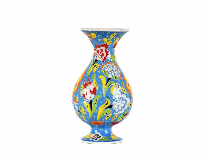 15 cm Turkish Vase Flower Light Blue Design 6 Ceramic Sydney Grand Bazaar 