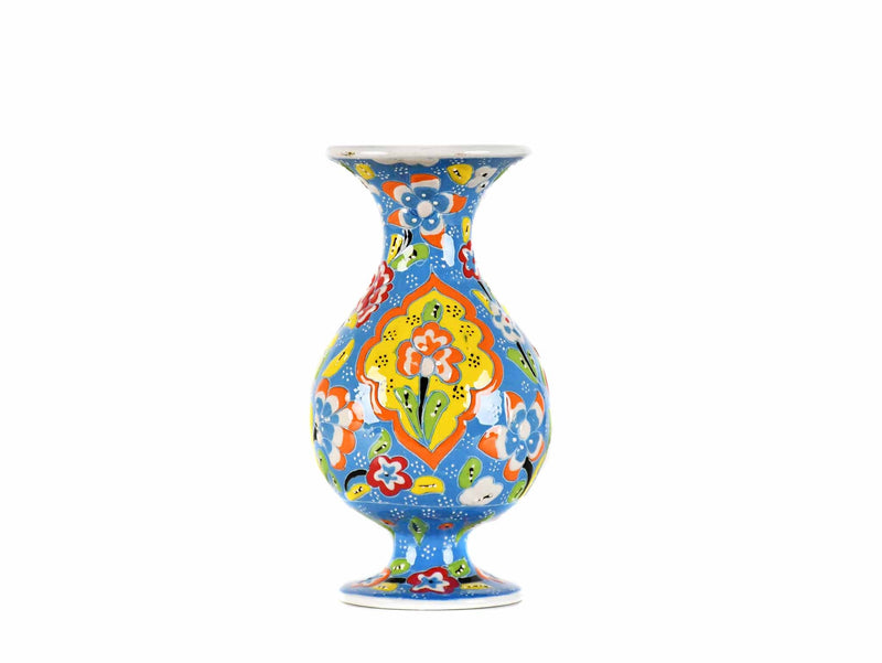15 cm Turkish Vase Flower Light Blue Design 7 Ceramic Sydney Grand Bazaar 