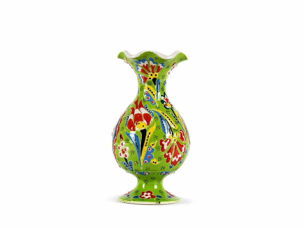 15 cm Turkish Vase Flower Light Green Design 2 Ceramic Sydney Grand Bazaar 
