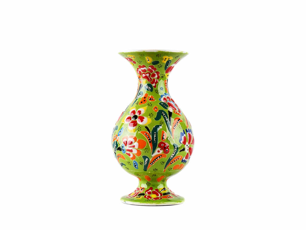 15 cm Turkish Vase Flower Light Green Design 3 Ceramic Sydney Grand Bazaar 